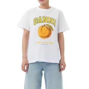 Ganni Relaxed Peach T-shirt